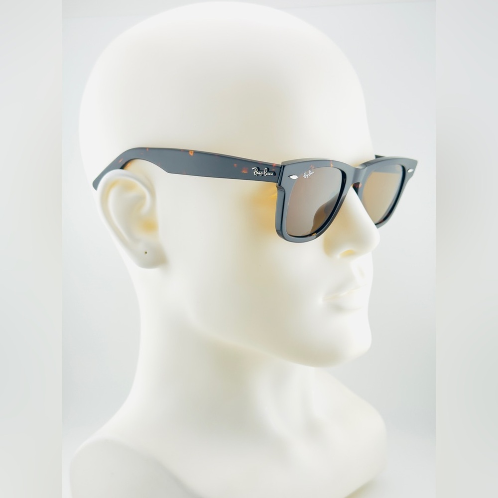 Ray-Ban Sunglasses RB2140 Wayfarer Classic Tortoise Frame Brown Lenses 50mm New! - Picture 4 of 13